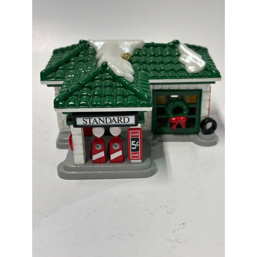 Coca Cola Trim-A-Tree Collection Christmas Ornament Standard‎ Gas Station 1991